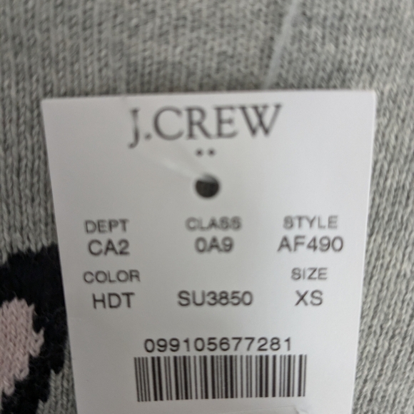 J. Crew XS light grey Boston Terrier/French Bulldog sweater - Picture 4 of 4